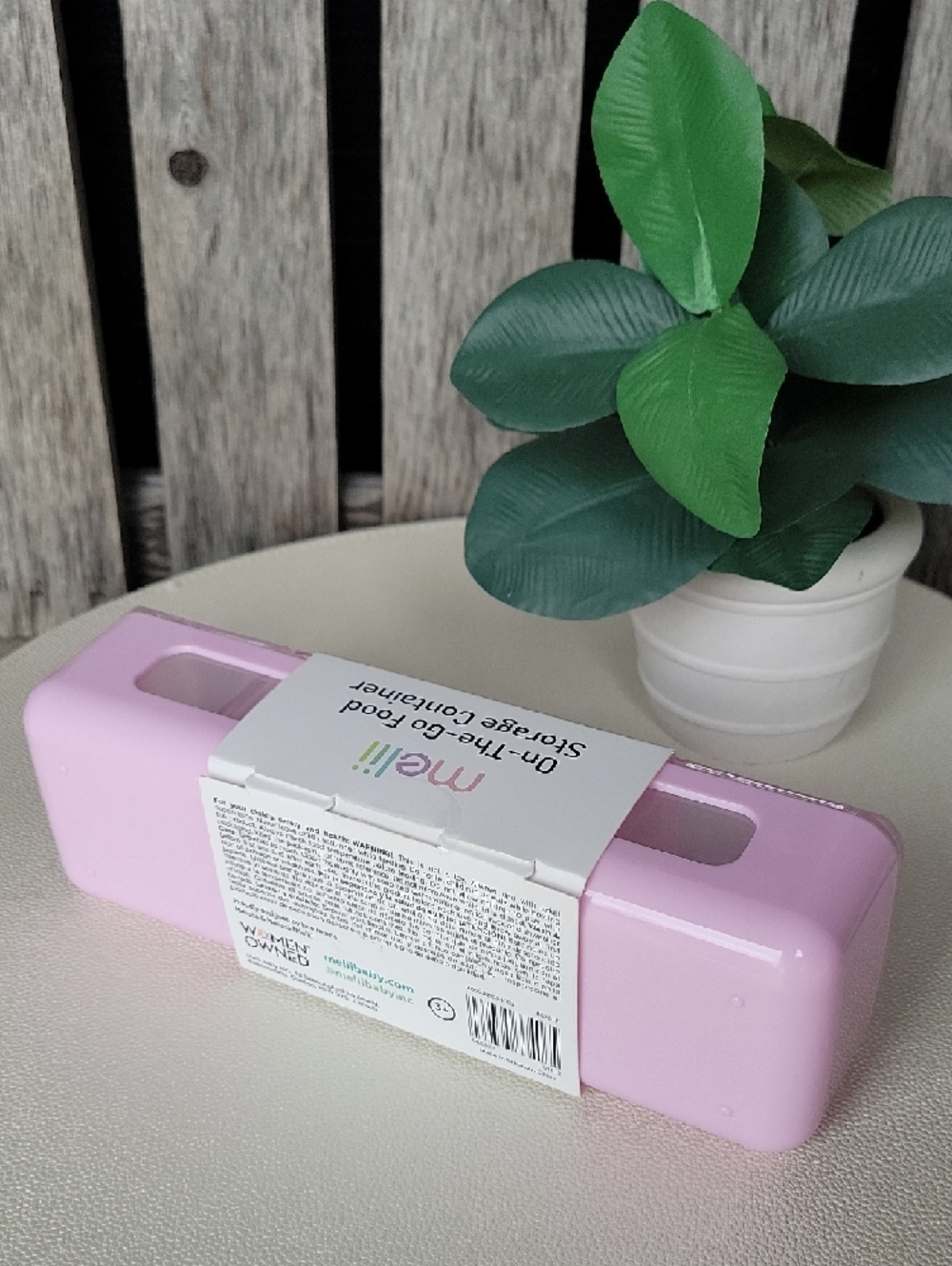 Melii Snackle Box Pink 4-Compartment On-The-Go Food Container - Picture 3 of 5